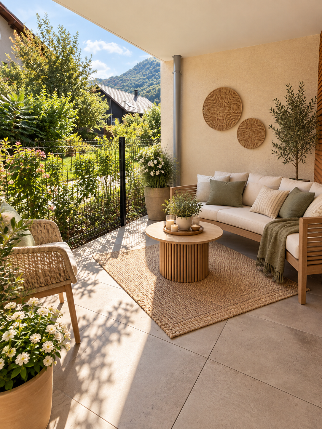 Balcon ou terrasse d’un appartement